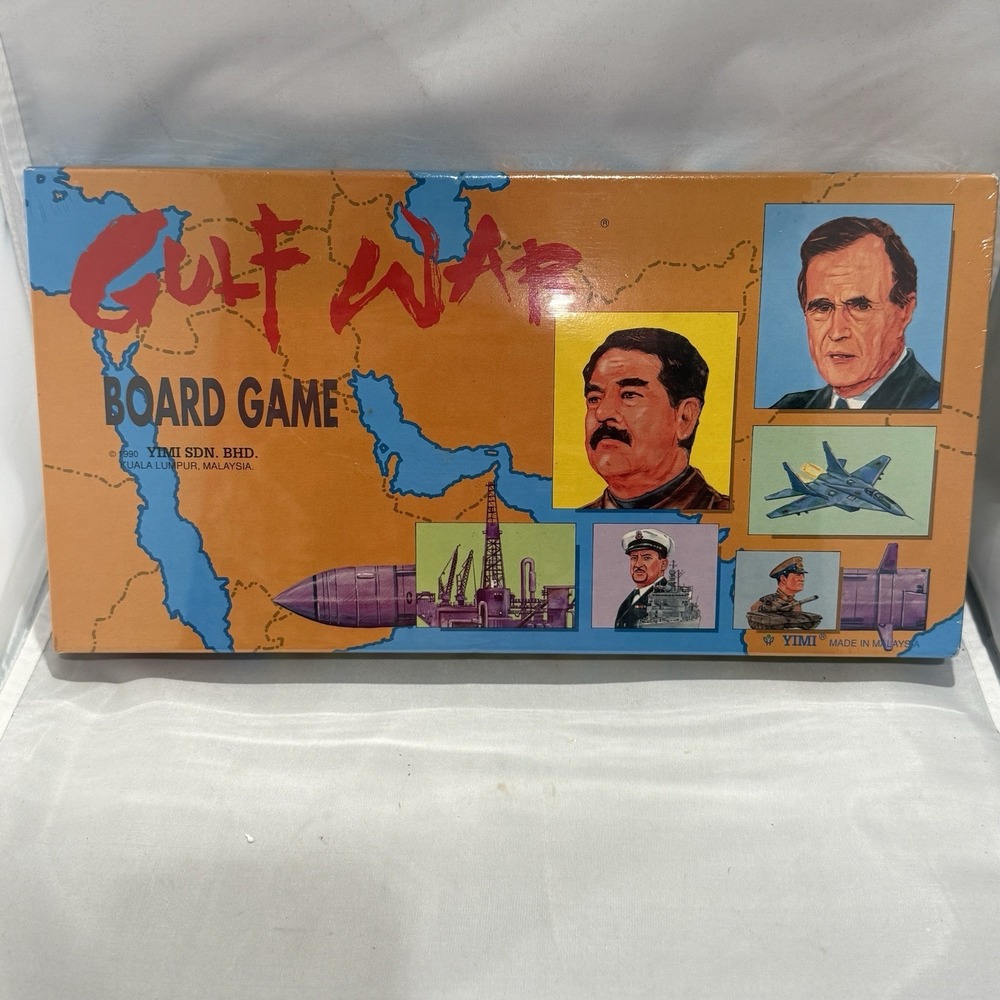 Original In Package 1990 Yimi Sdn BHD GULF WAR Board game- Bush /Sadam